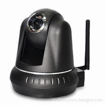 Wi-Fi IP Camera with MSN Server and Allow Remote Pan/Tilt Control, Sized 100 x 110 x 125mm